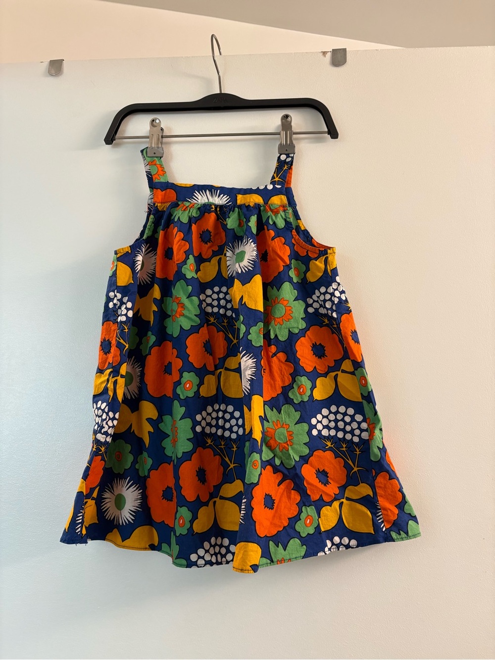 Marimekko for Target Bright Floral Dress in Navy, Orange & Green Sz 5T